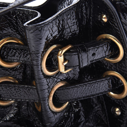 Jimmy Choo Crushed Patent Riki Bag Black 10 of 14