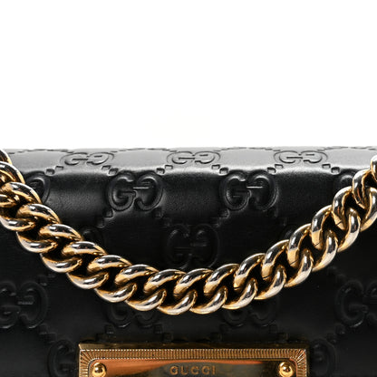 Gucci Guccissima Small Padlock Shoulder Bag Black White 8 of 10