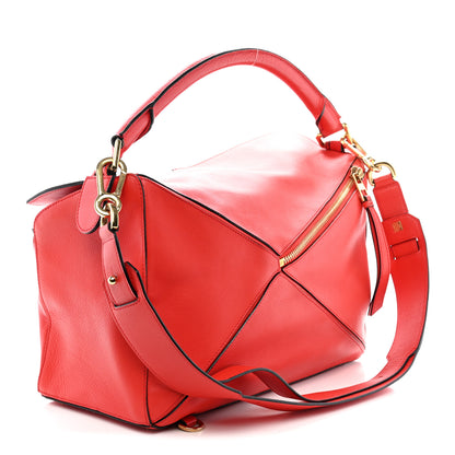 Loewe Calfskin Large Puzzle Bag Scarlet 3 of 13