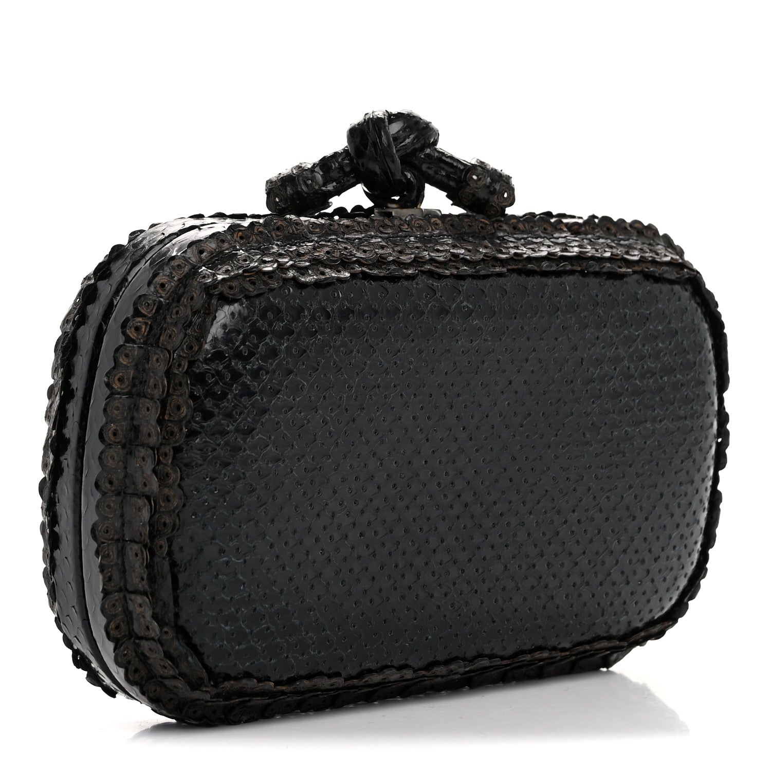 Bottega Veneta Impero Ayers Knot Clutch Black 3 of 9