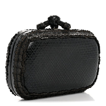 Bottega Veneta Impero Ayers Knot Clutch Black 3 of 9
