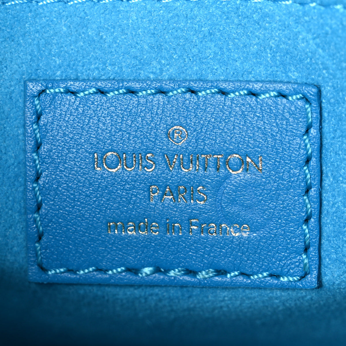 Louis Vuitton Calfskin Nanogram Embossed Speedy Bandouliere 20 Blue 6 of 10