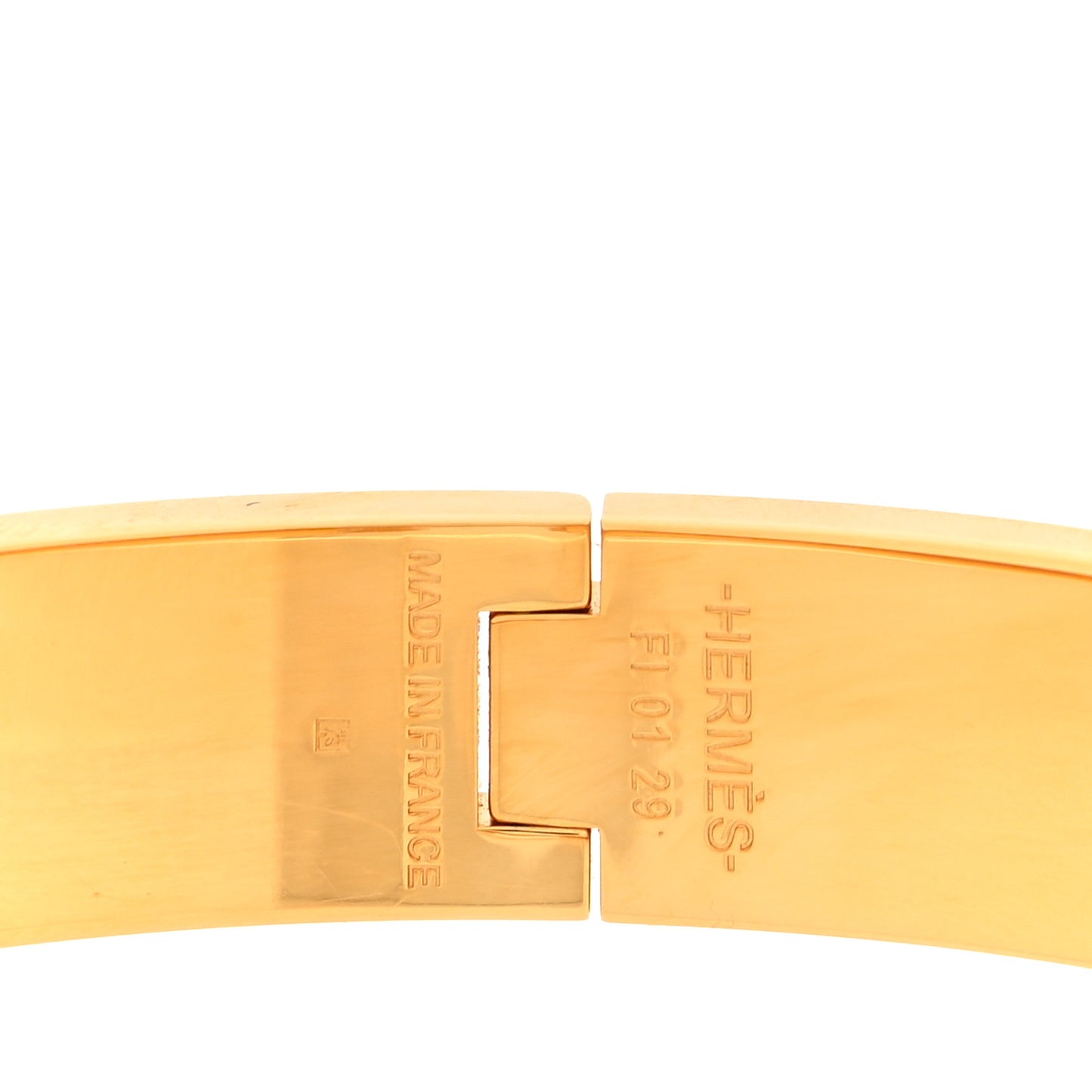 Enamel Narrow Clic Clac H Bracelet PM  Marron Glace