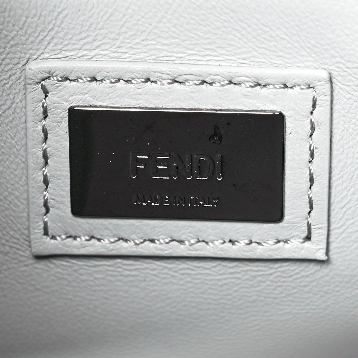 Vitello Seta Shiny Nappa Scalloped Studded Mini Peekaboo Iconic Satchel Grigio Perla