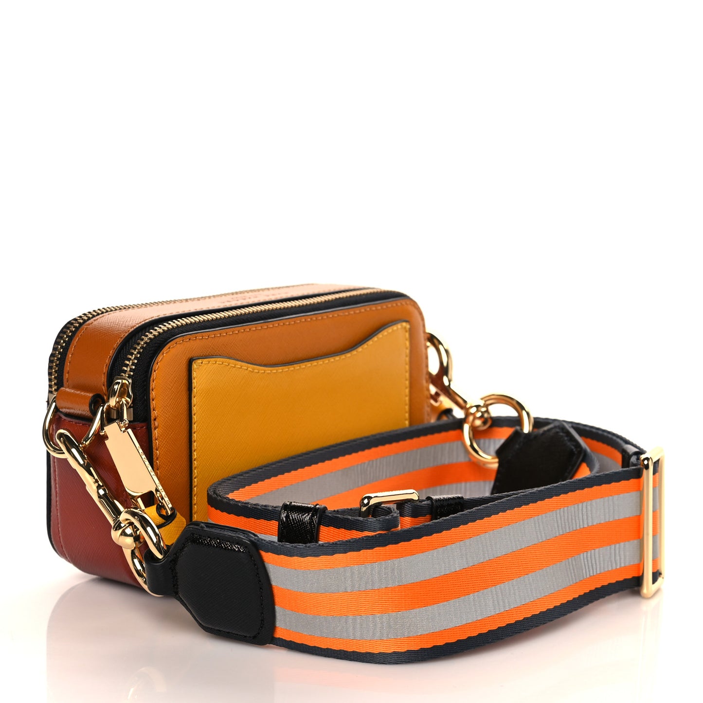Saffiano Small Snapshot Camera Bag Yellow Multi