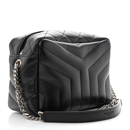 Saint Laurent Calfskin Y Quilted Monogram Small Loulou Bowling Bag Black 3 of 12