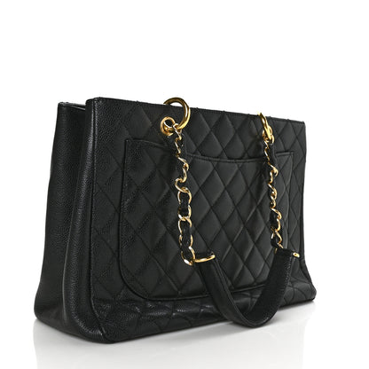 Chanel Caviar Quilted Grand Shopping Tote GST Black 3 of 11