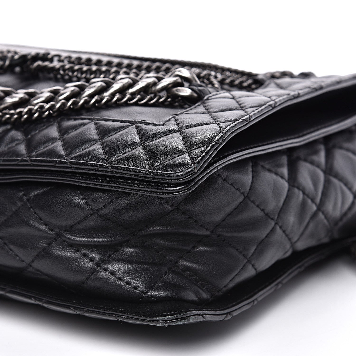 Chanel Calfskin Enchained XL Boy Flap Black 8 of 13