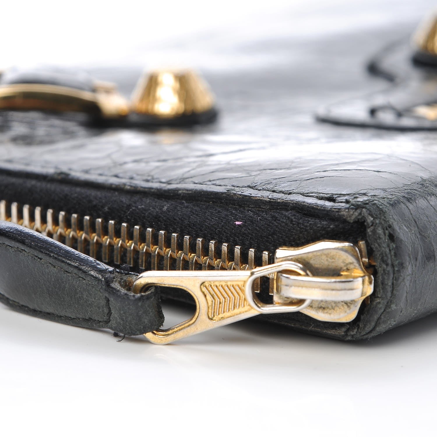 Balenciaga Agneau Giant 12 Gold Hardware Compagnon Wallet Black 8 of 13