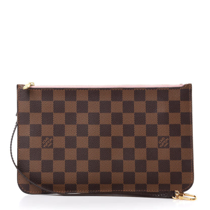 Louis Vuitton Damier Ebene Neverfull MM GM Pochette Rose Ballerine 3 of 8