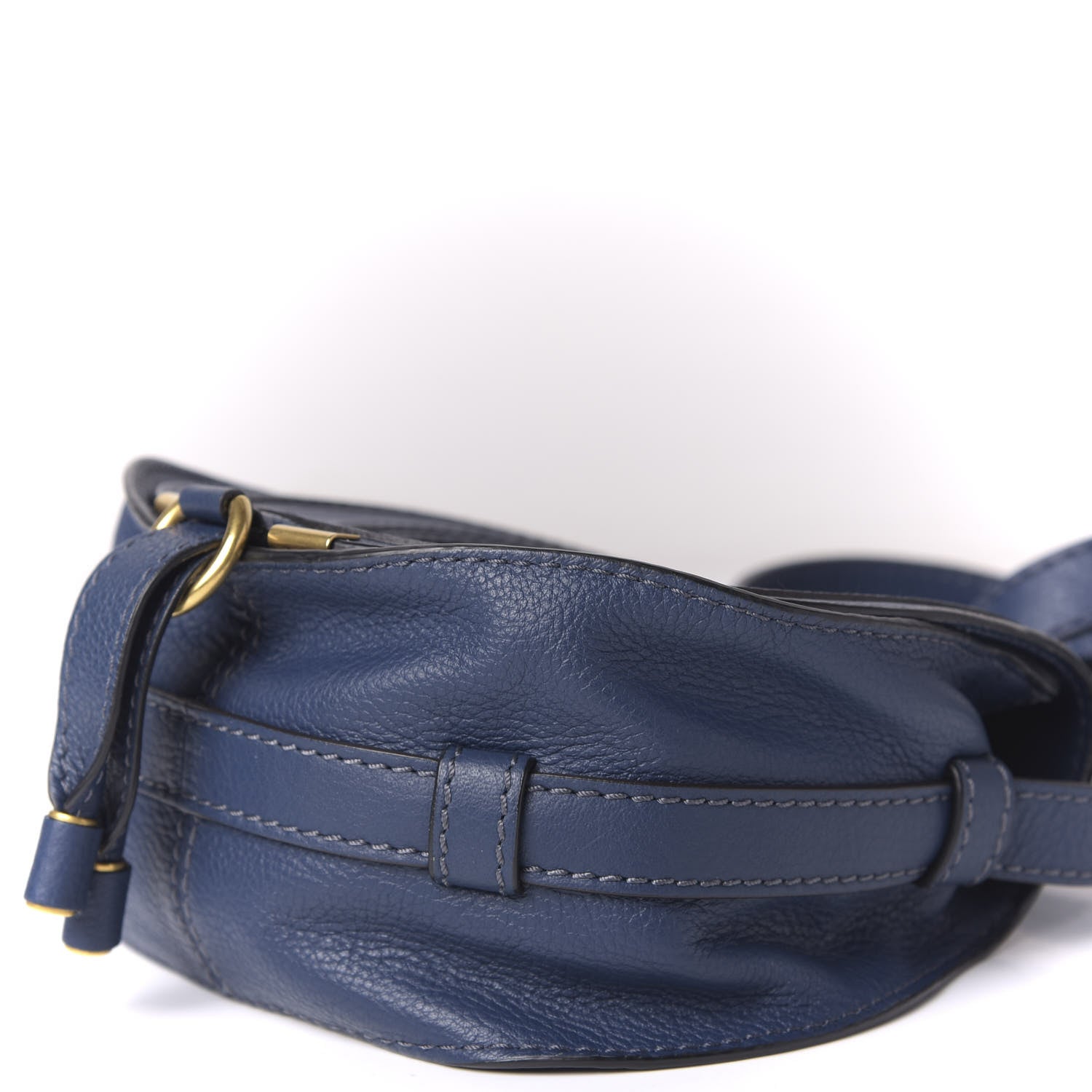 Chloe Calfskin Mini Marcie Round Crossbody Bag Royal Navy 7 of 11