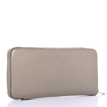 Celine Drummed Calfskin Zip Around Organizer Wallet Dune 3 of 20
