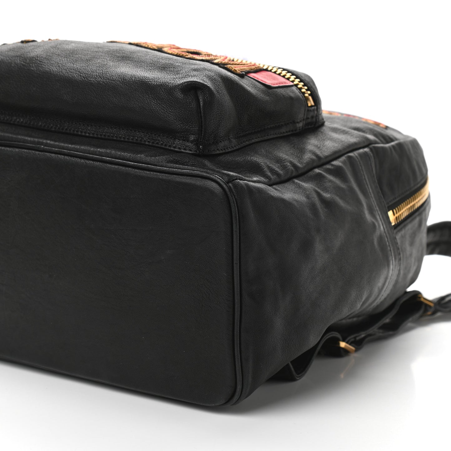 Lambskin Fox Fur Medium Stark Insignia Backpack Black
