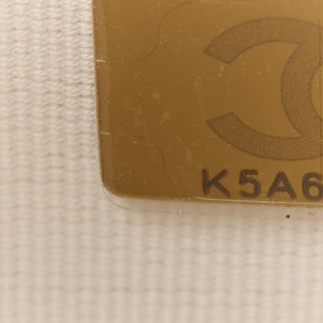 Shiny Aged Calfskin Quilted Nano Kelly Shopper White