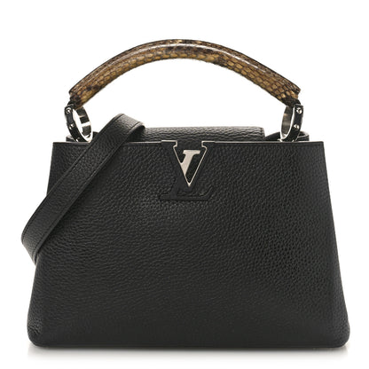 Louis Vuitton Taurillon Snakeskin Capucines BB Black 1 of 8