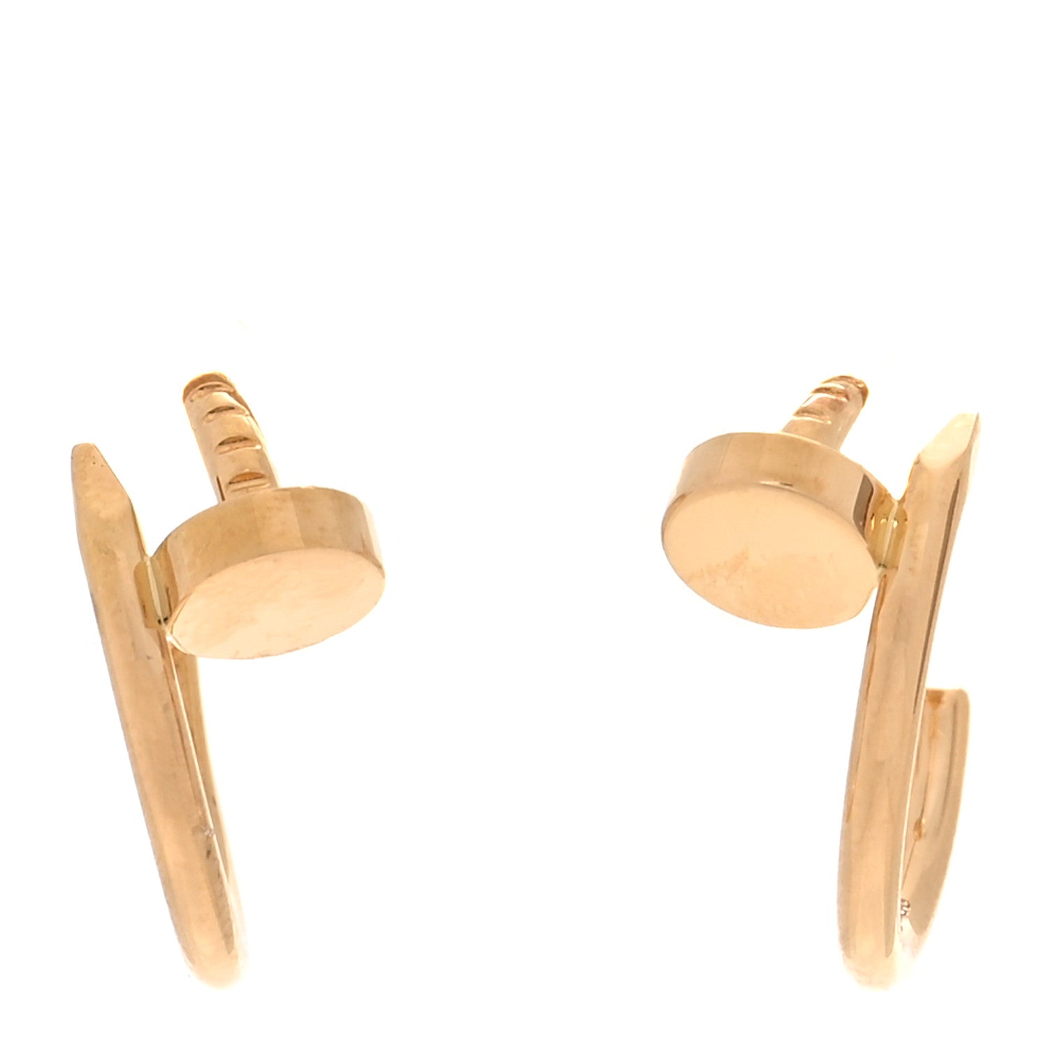 Cartier 18K Yellow Gold Juste Un Clou Hoop Earrings 1 of 5
