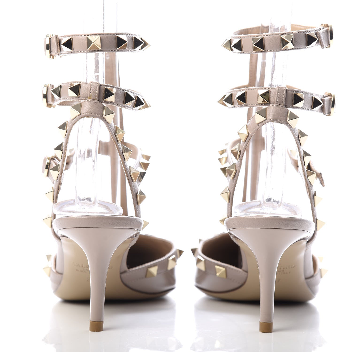 Valentino Garavani Patent Rockstud Ankle Strap 65mm Pumps 37 Poudre 7 of 10