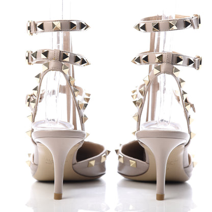 Valentino Garavani Patent Rockstud Ankle Strap 65mm Pumps 37 Poudre 7 of 10