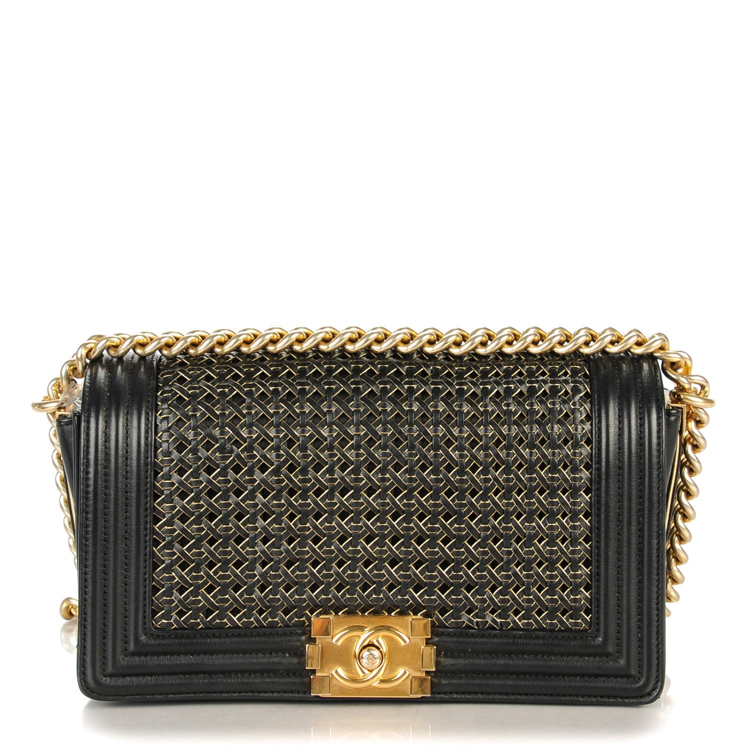 Chanel Lambskin Medium Boy Reverso Flap Black 1 of 7