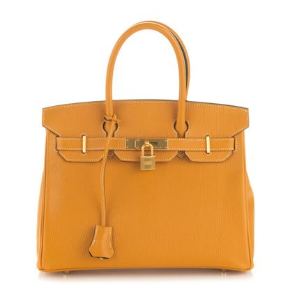 Hermes Chevre Mysore Horseshoe Birkin 30 Curry Raisin 1 of 23