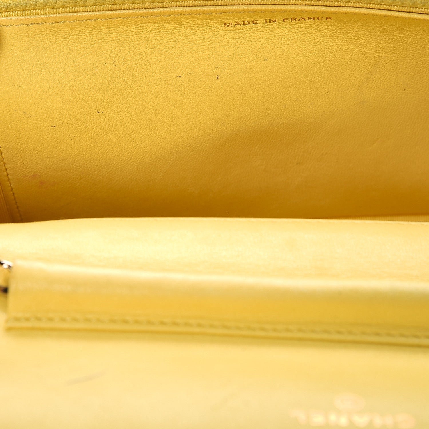 Chanel Lambskin Quilted Wallet on Chain WOC Yellow 14 of 21