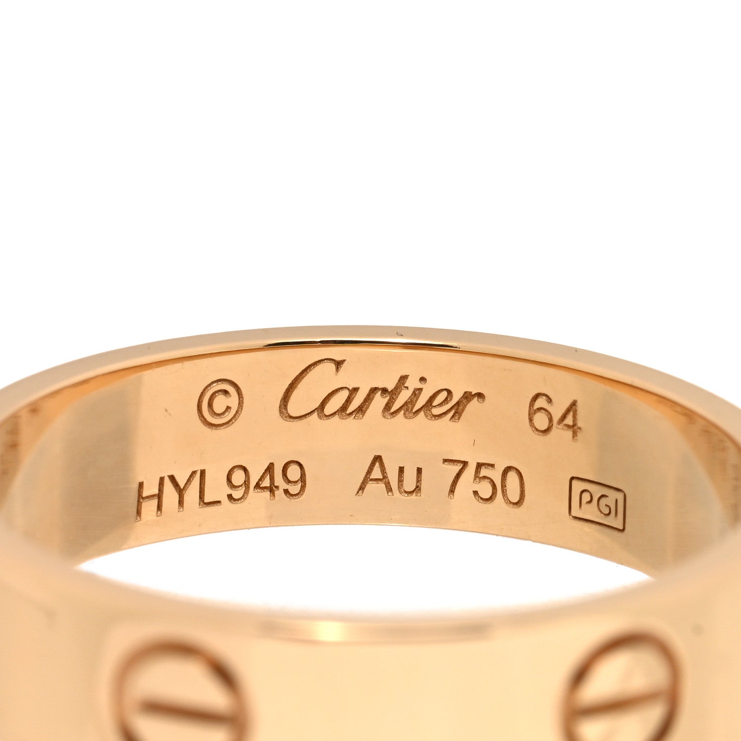 Cartier 18K Yellow Gold 5.5mm LOVE Ring 64 10.75 4 of 4