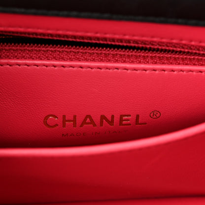 Chanel Crumpled Lambskin Quilted Mini CC Links Top Handle Flap Black 7 of 11