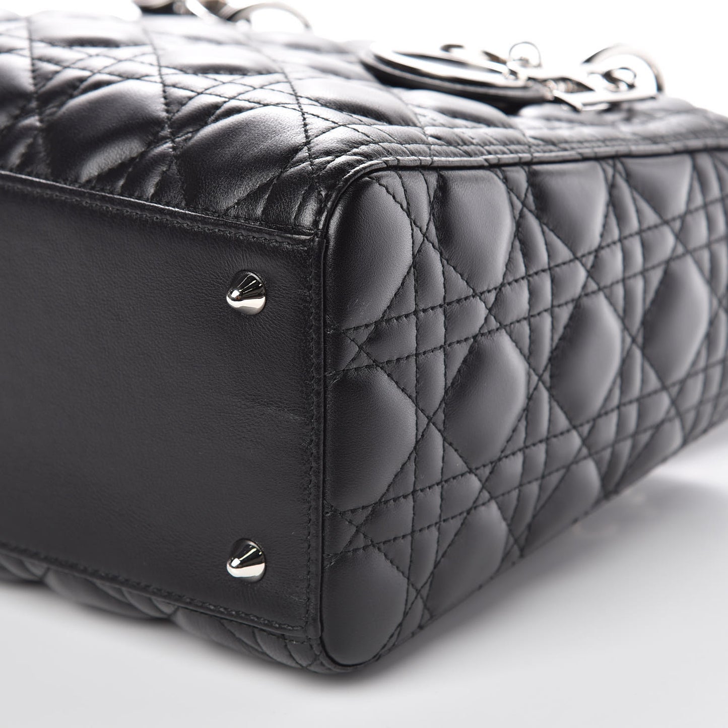 Lambskin Cannage Medium Lady Dior Black