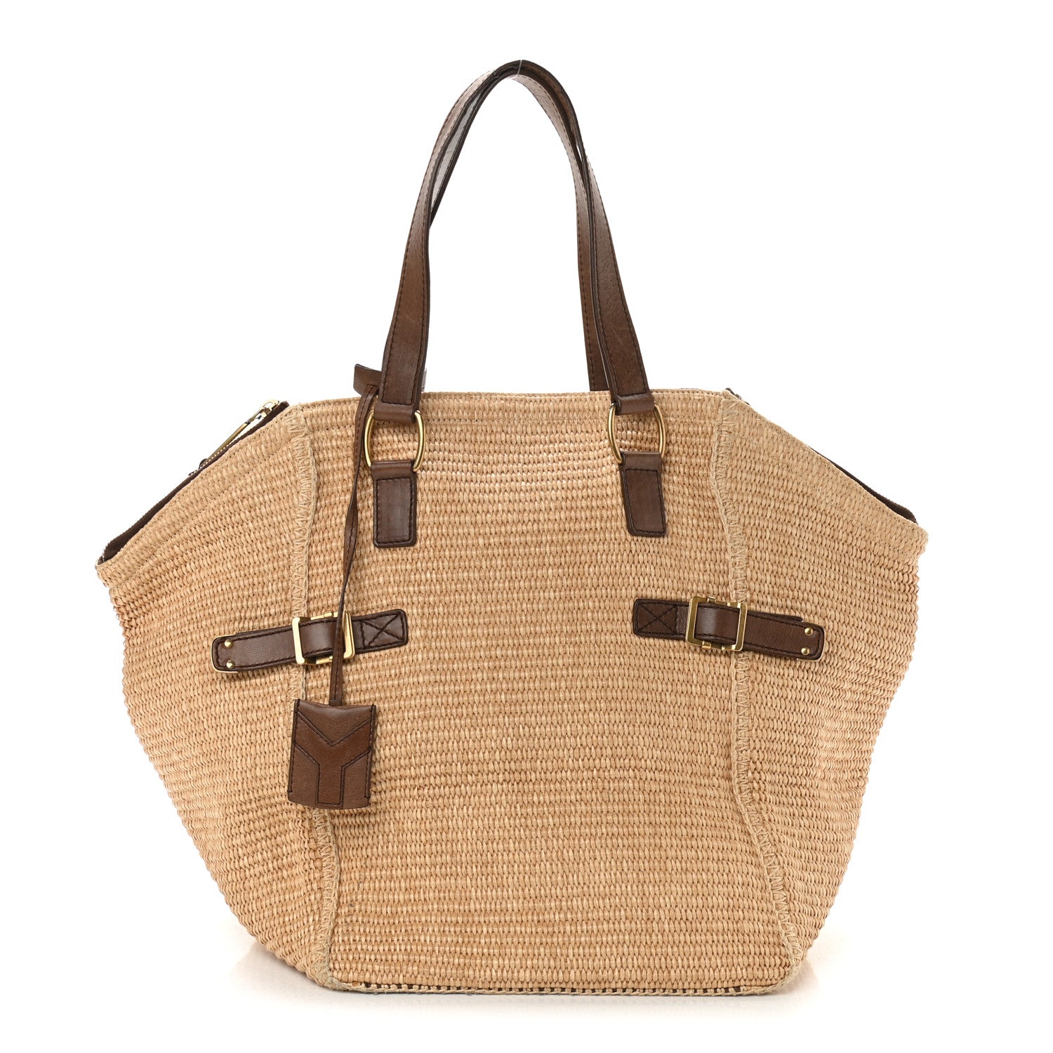Saint Laurent Straw Raffia Medium Downtown Tote Beige 1 of 9