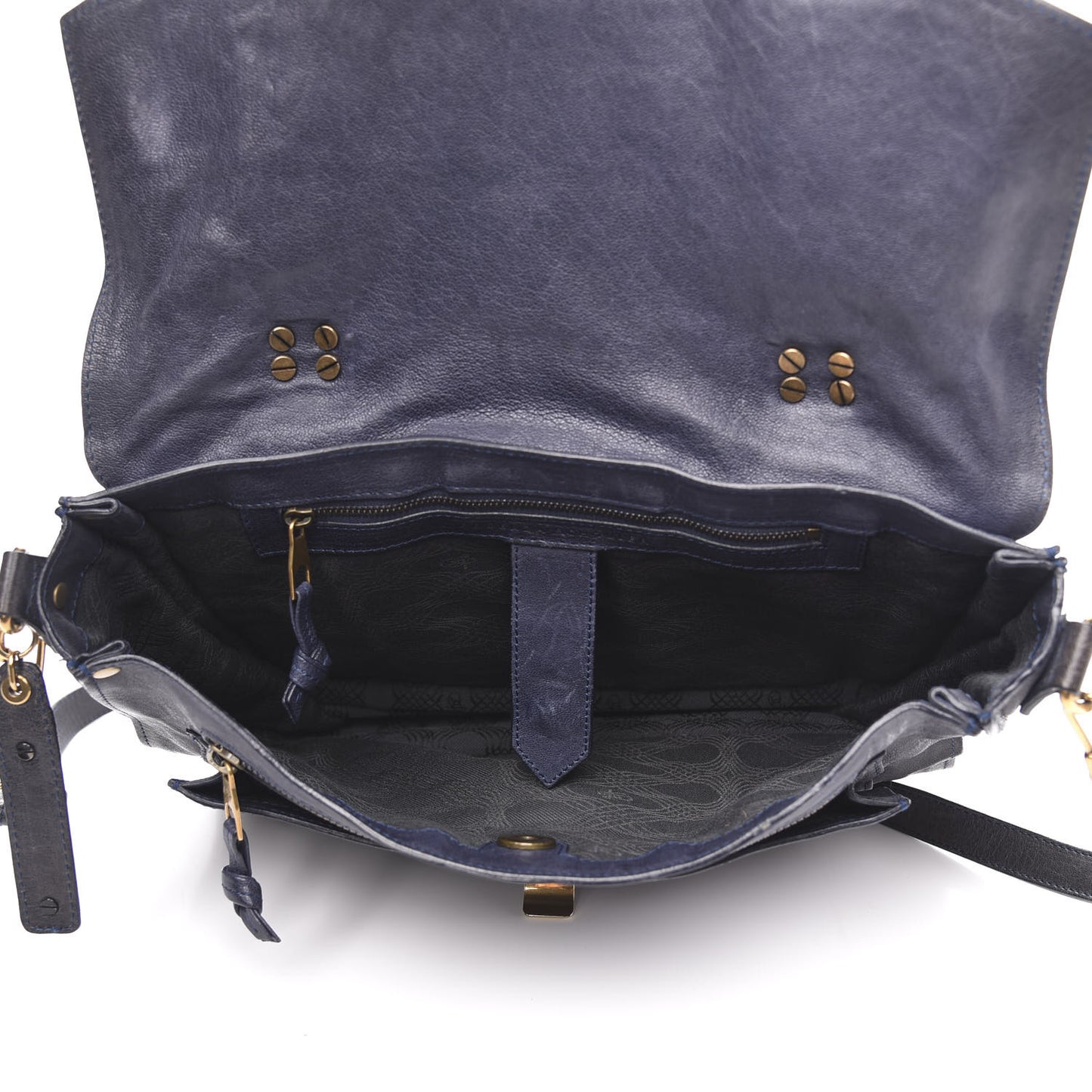 Lambskin Medium PS1 Satchel Navy