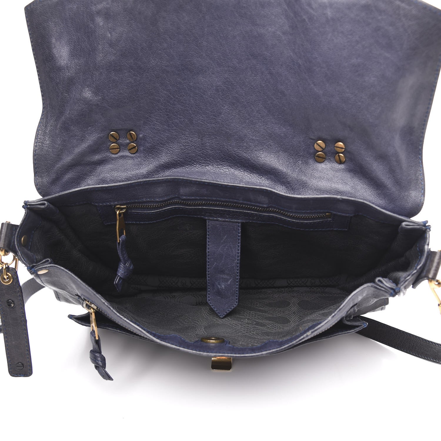 Proenza Schouler Lambskin Medium PS1 Satchel Navy 5 of 15