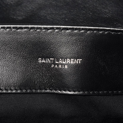 Saint Laurent Calfskin Y Quilted Monogram Medium Loulou Satchel Black 6 of 9