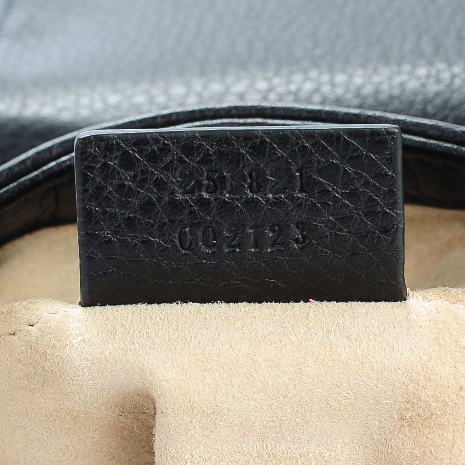 Gucci Pebbled Calfskin Small 1973 Chain Shoulder Bag Black 7 of 9