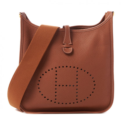 Hermes Taurillon Clemence Evelyne III PM Gold 1 of 9