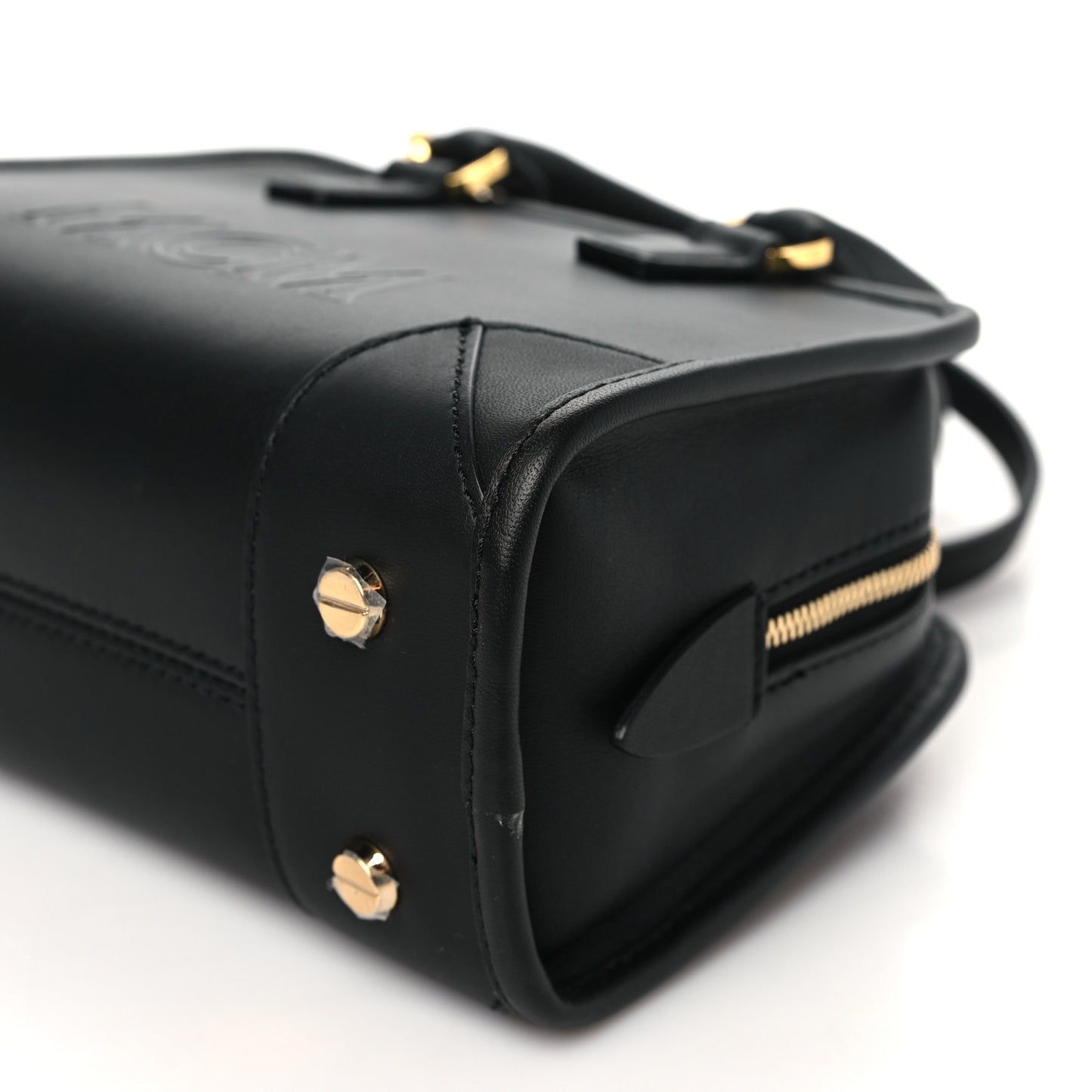 Calfskin Mini Aren Boston Bag Black
