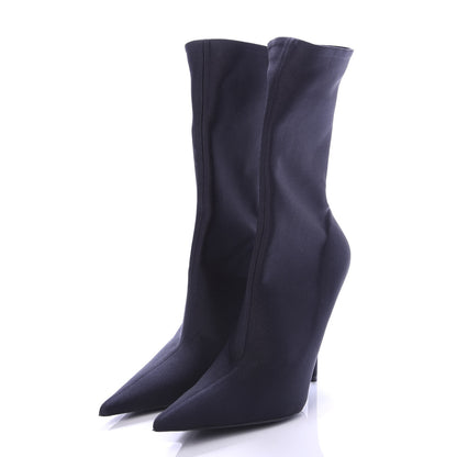 Balenciaga Jersey Crepe Extreme Pointed Toe Knife Booties 38.5 Black 3 of 7