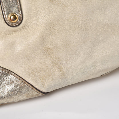 Gucci Goatskin Small Capri Bowler White Gold 19 of 23