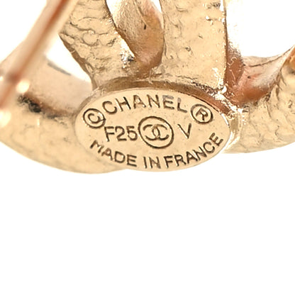 Chanel Crystal Mini Timeless CC Earrings Gold 4 of 4