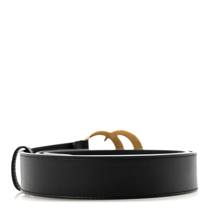 Gucci Calfskin Double G 30mm Belt 80 32 Black 2 of 6