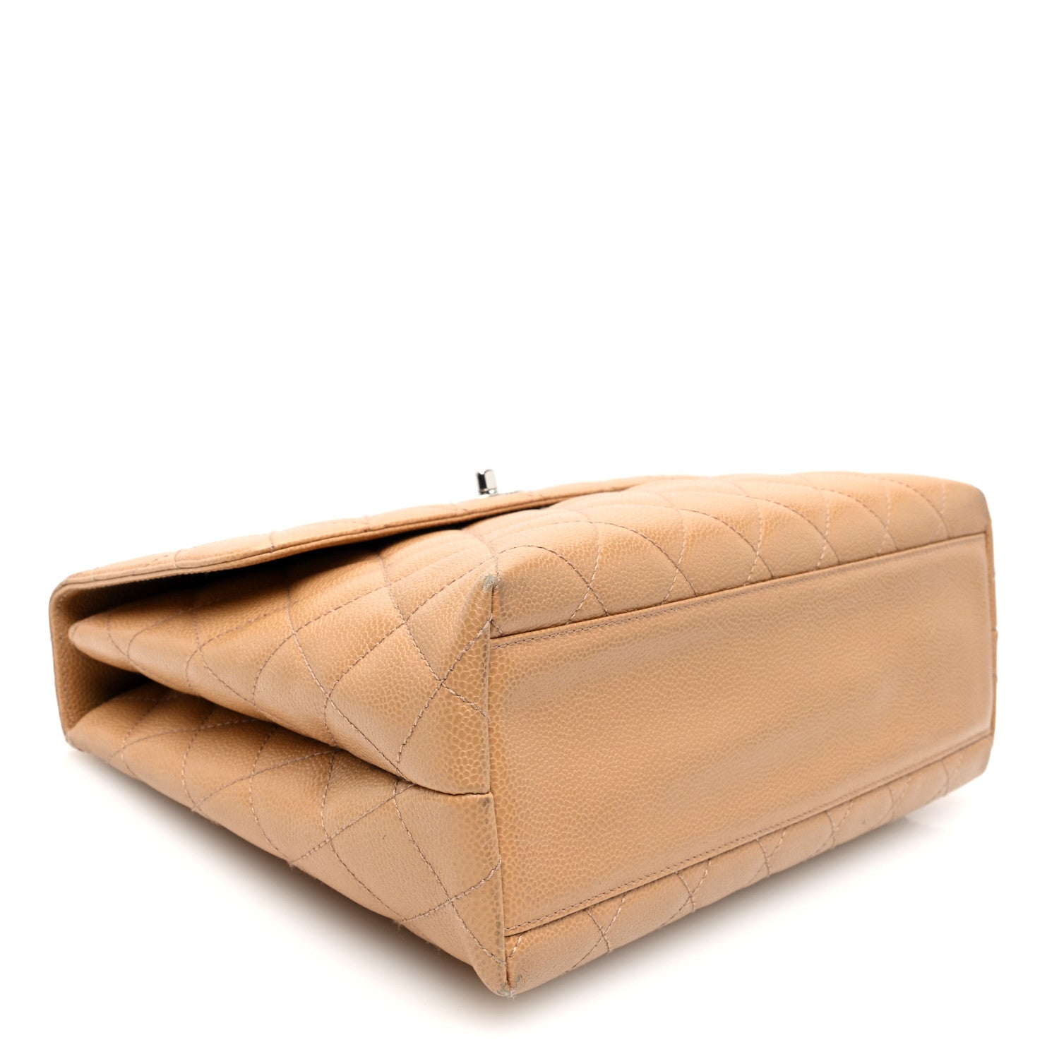 Chanel Caviar Quilted Jumbo Kelly Flap Beige 4 of 10