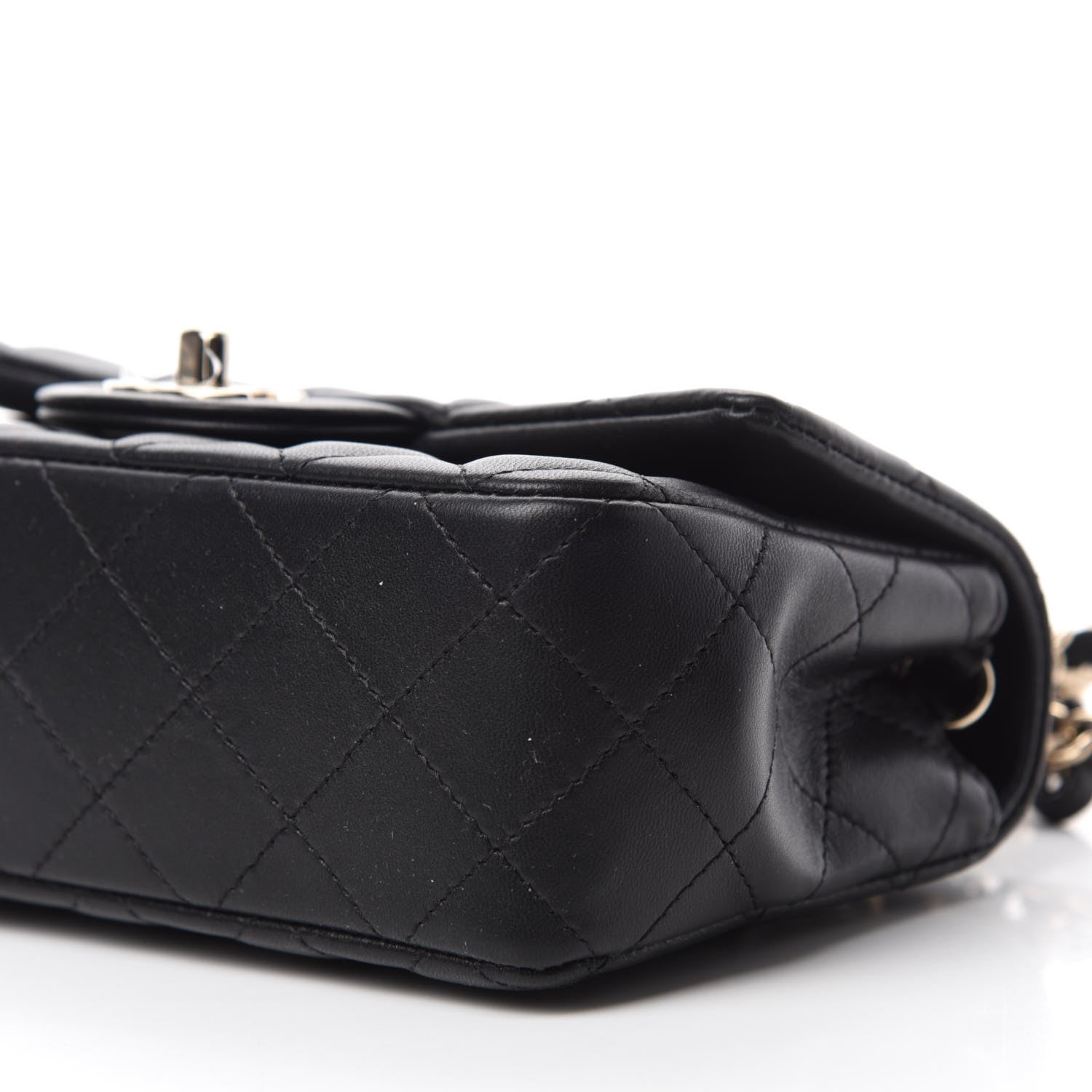 Chanel Lambskin Quilted Mini Rectangular Flap Black 7 of 11