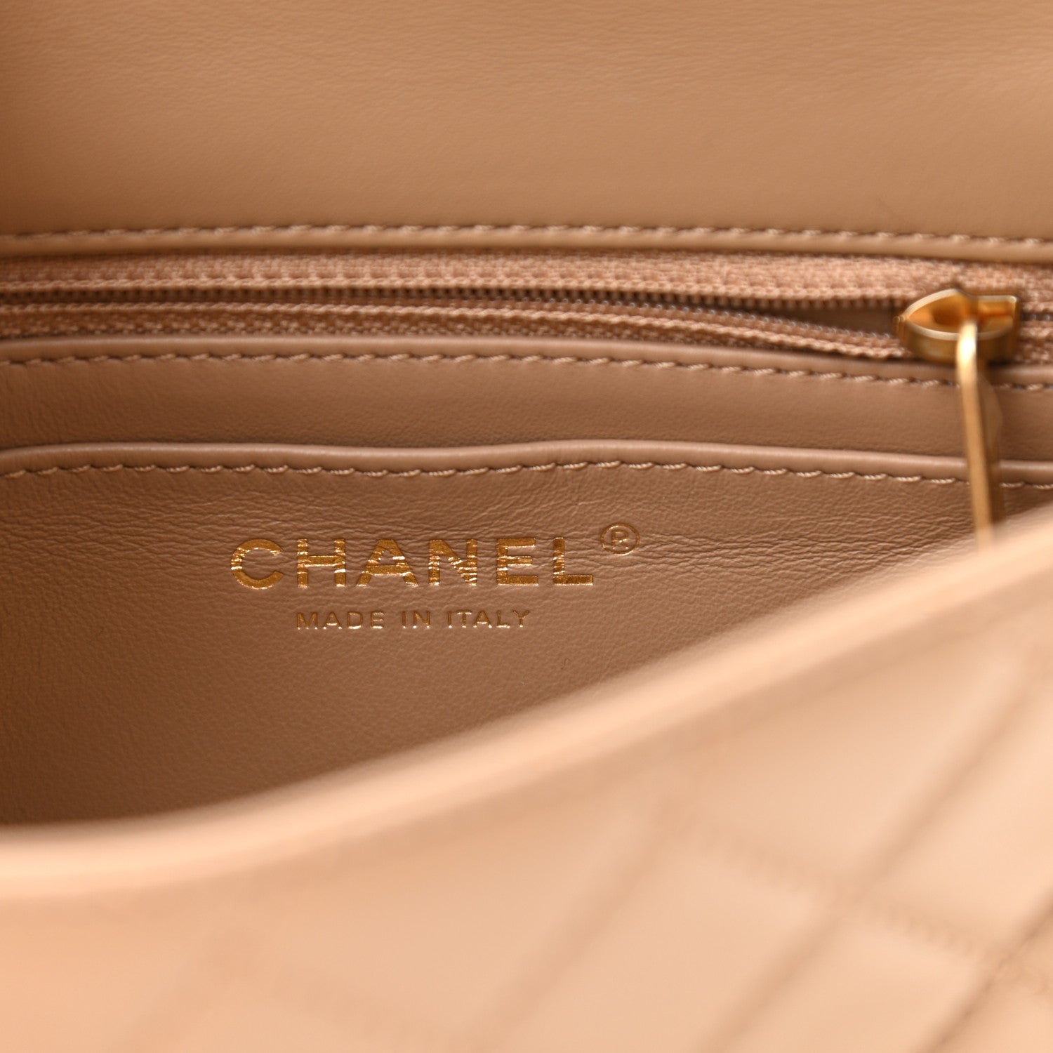 Chanel Lambskin Quilted Mini Pearl Crush Flap Beige 6 of 12