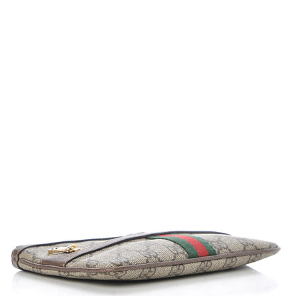 Gucci GG Supreme Monogram Web Small Ophidia Pouch Clutch Beige New Acero 4 of 8