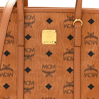 MCM Visetos Mini Toni Shopper Tote Cognac 8 of 12