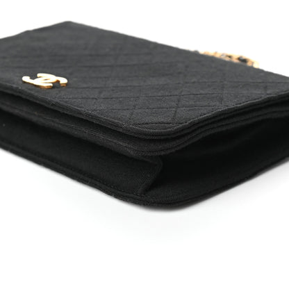 Chanel Jersey Quilted Wallet On Chain WOC Black 11 of 11