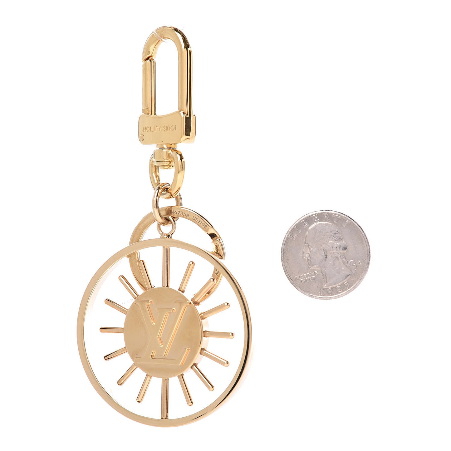 Vendome Bag Charm Key Holder Gold