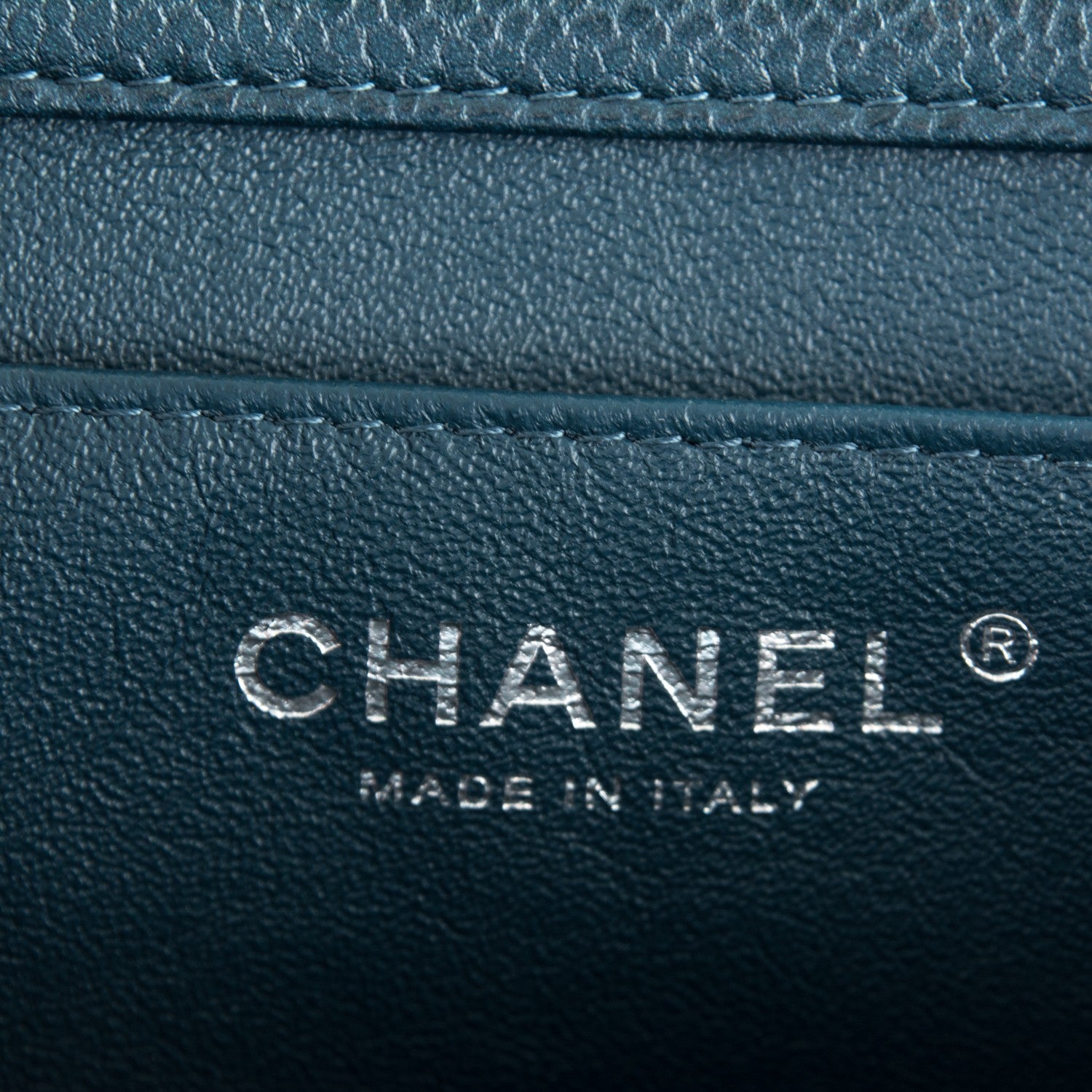 Chanel Caviar Quilted Clutch With Chain Flap Blue 7 of 8