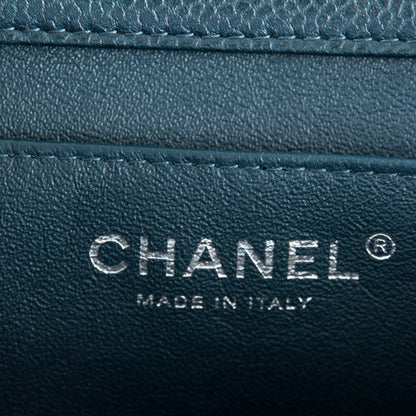 Chanel Caviar Quilted Clutch With Chain Flap Blue 7 of 8