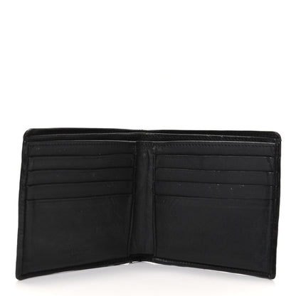 Saint Laurent Calfskin Crocodile Embossed Bifold Wallet Black 5 of 6