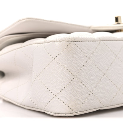 Chanel Caviar Quilted Medium Double Flap White 9 of 11